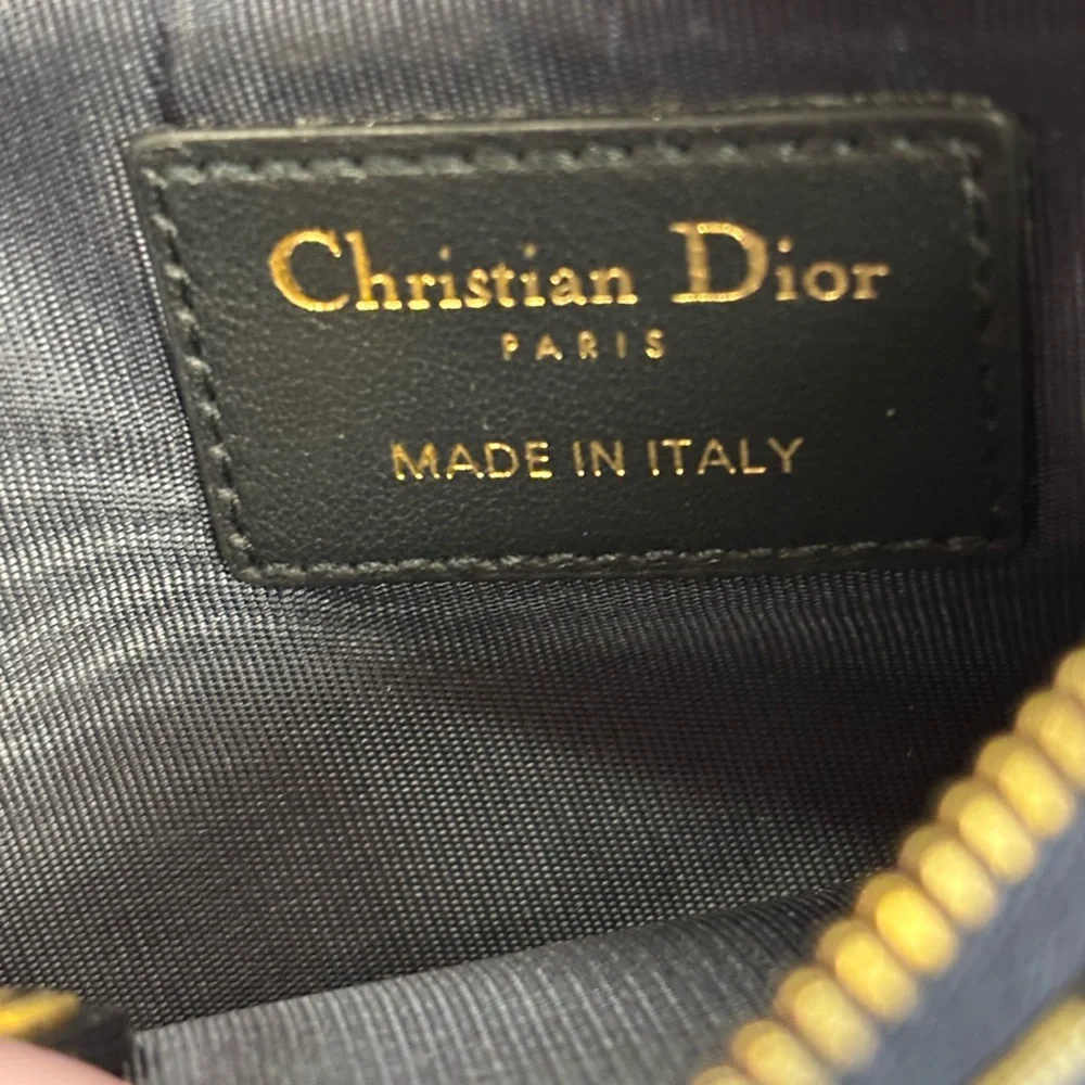 Dior Black and Cream Monogram Wallet